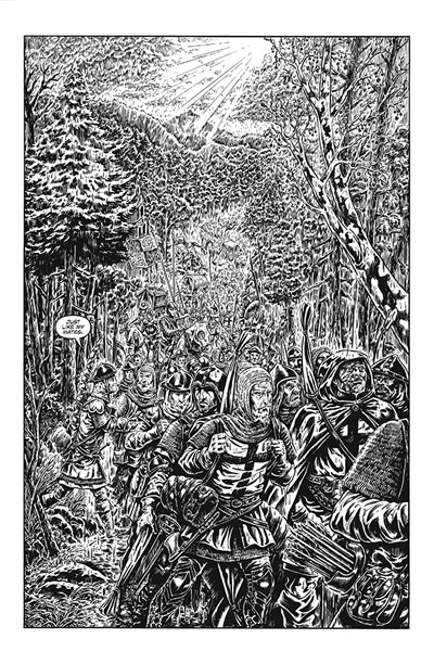 On the march.
